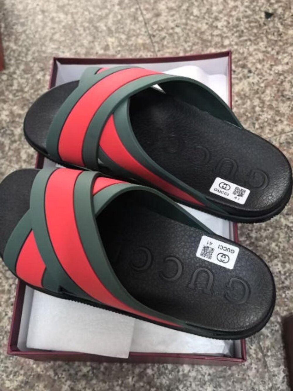 Mens Gucci Sandals With Web Size 41